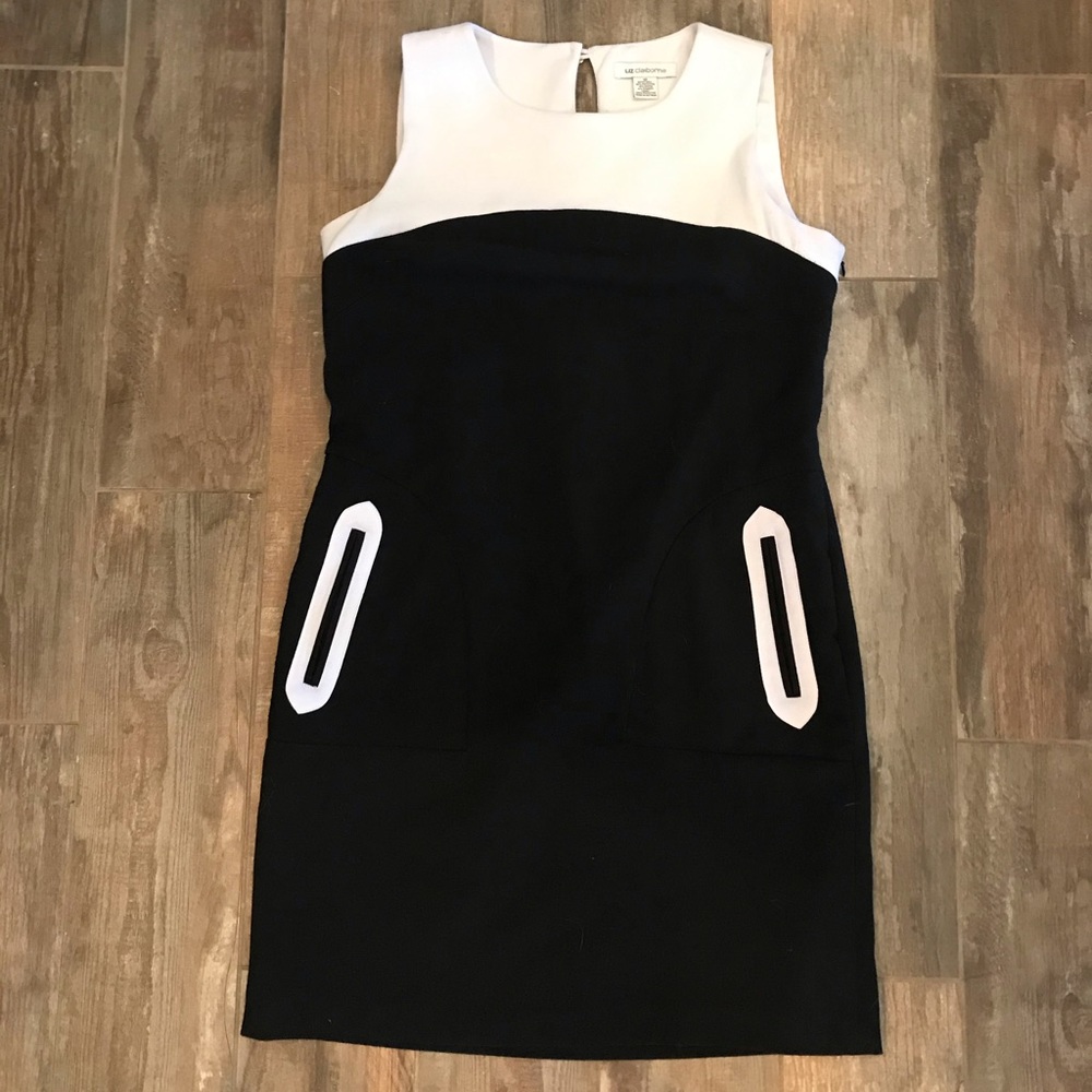 Liz Claiborne color block sheath dress